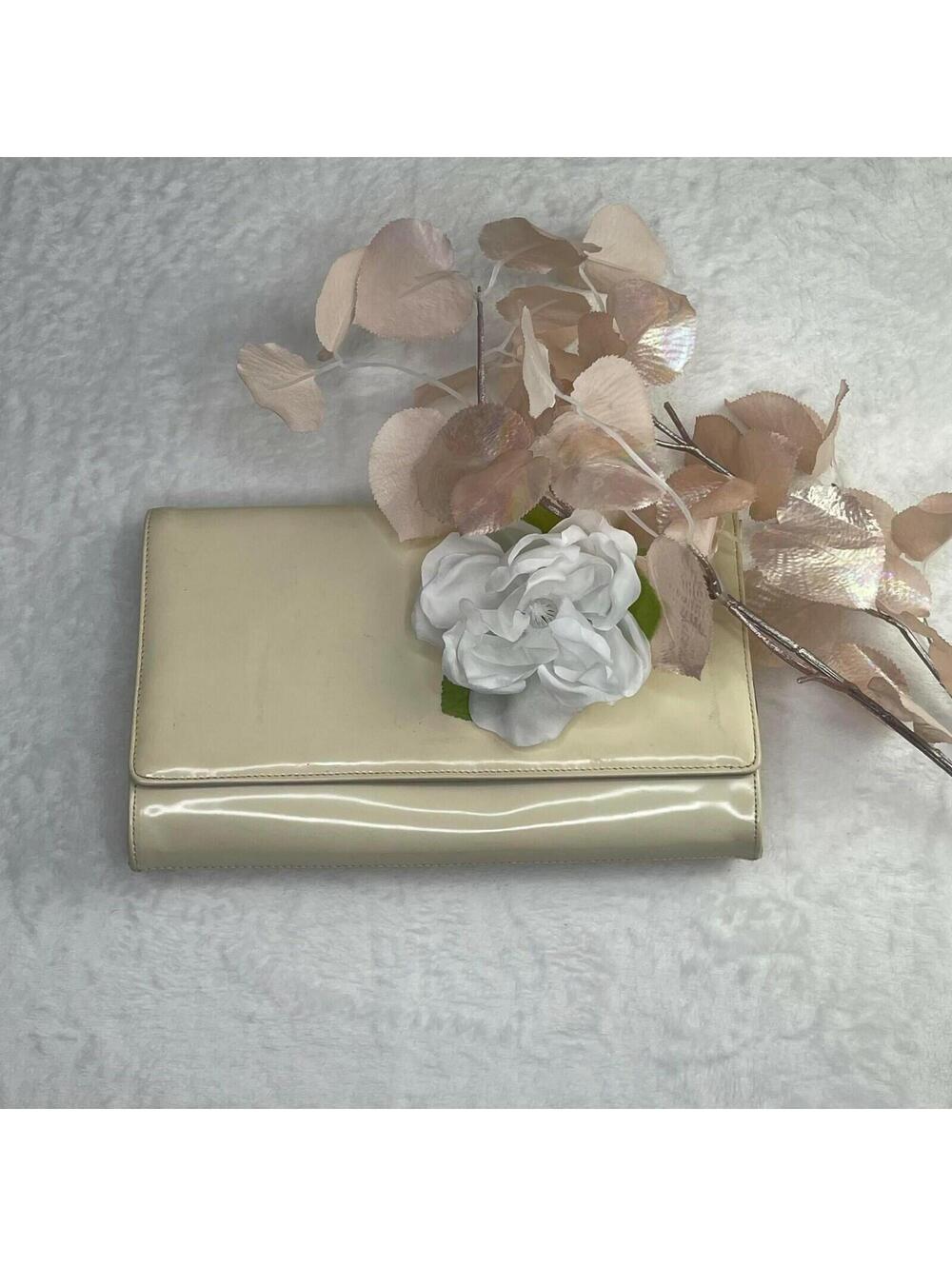 Frenchy of California Handbag Crossbody Womens Cream Ivory Leather USA Wallet